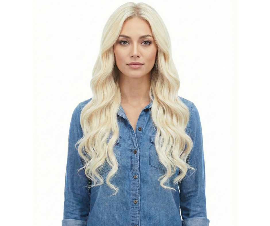 Genius (Micro) Weft 18" 68g Pro Blend Hair Extensions - #60 Classic Blonde (aka Ash Blonde)
