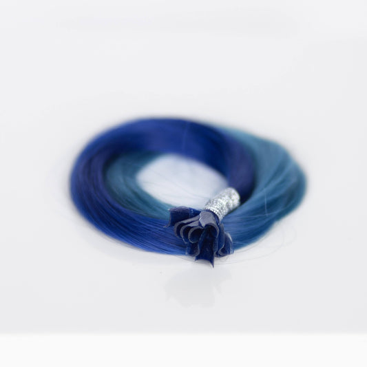K-Tips 18” 10 grams (10 Pack) Professional Hair Extensions VIVIDS #54/26 Ombré Royal Blue ( dark blue on top to light blue on bottom) By Garyn Santos