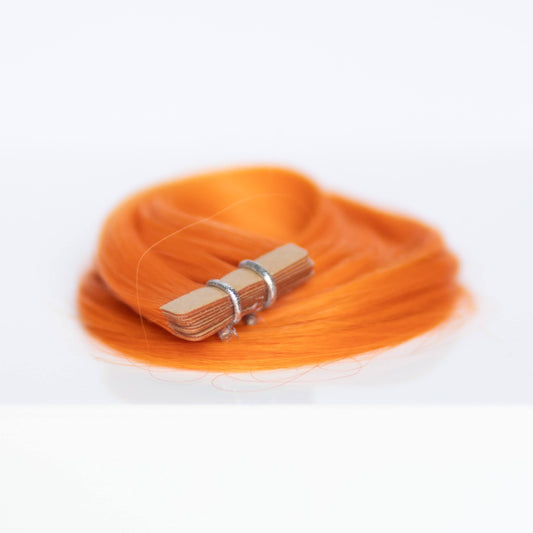 Tape-In 18” 25 grams (10 Pack) Professional Hair Extensions VIVIDS #45/61 VIVID Orange by Martha Nicola