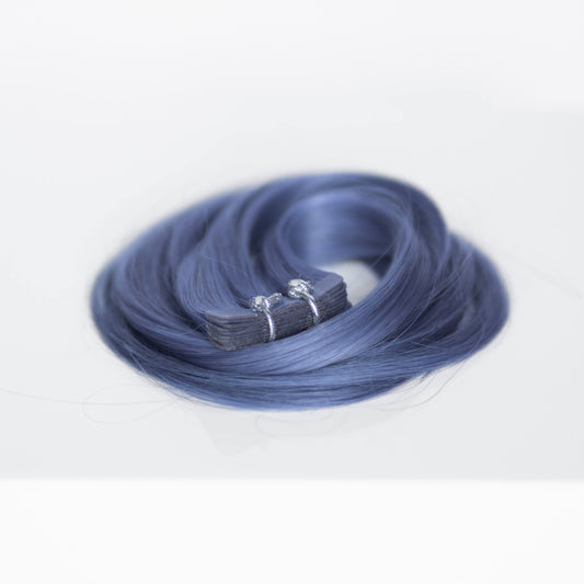 Tape-In 18” 25 grams (10 Pack) Professional Hair Extensions VIVIDS #45/72 VIVID Blue by Martha Nicola