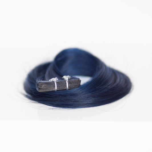 Tape-In 18” 25 grams (10 Pack) Professional Hair Extensions VIVIDS #45/52 VIVID Navy by Martha Nicola