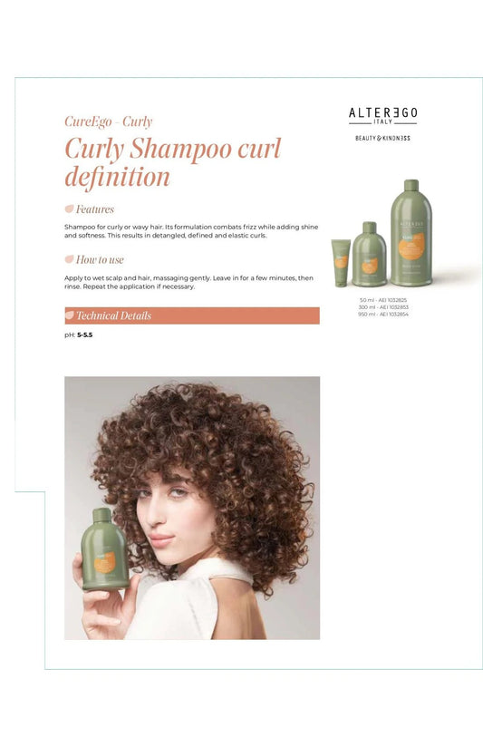 Alter Ego Italy CureEgo — Curly Hair Shampoo / 300 ML / 10.14 oz