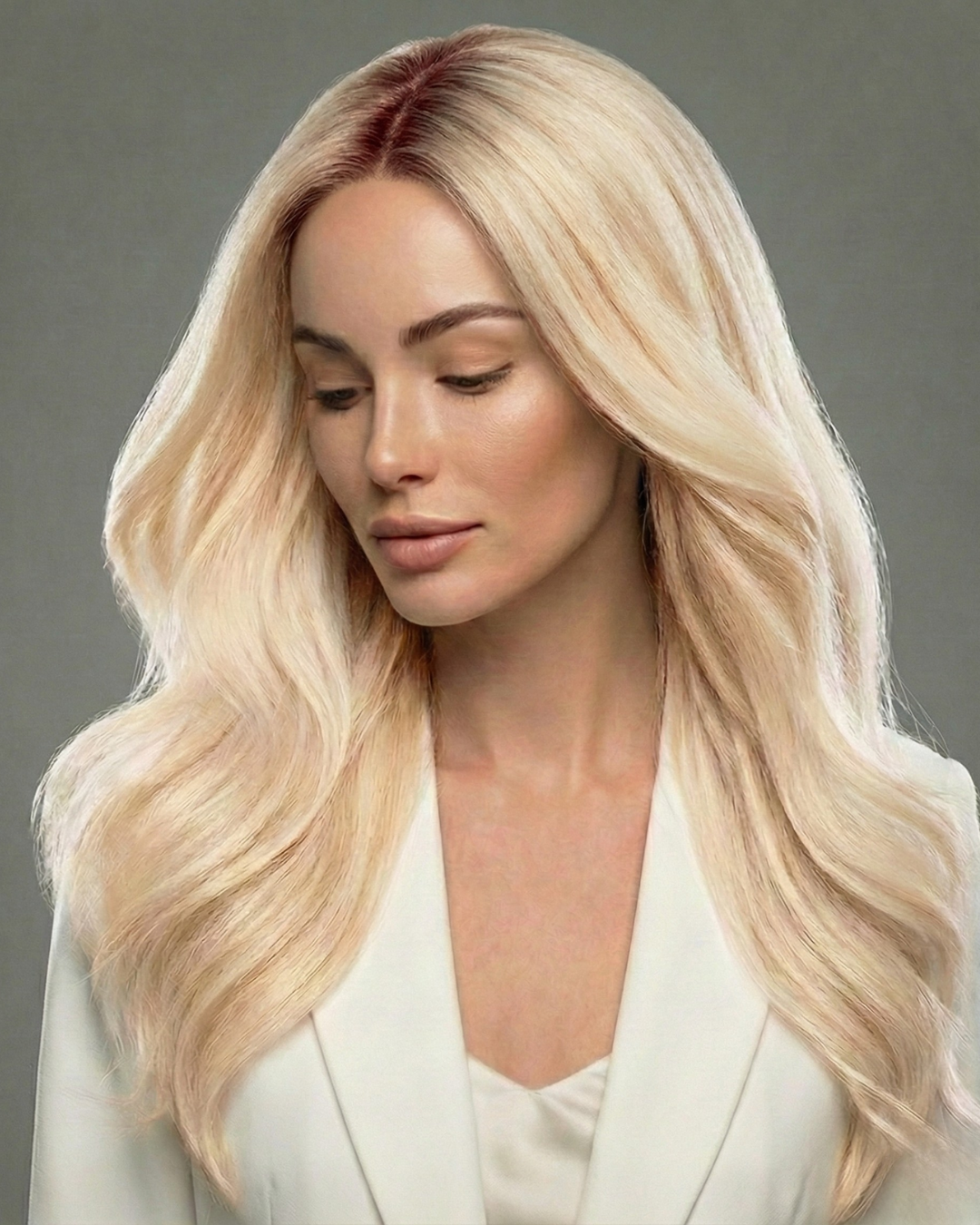 Genius (Micro) Weft 16" 60g Pro Blend Hair Extensions - #T3/60 Cocoa Rooted Blonde (aka Rooted Walnut Brown/Ash Blonde)