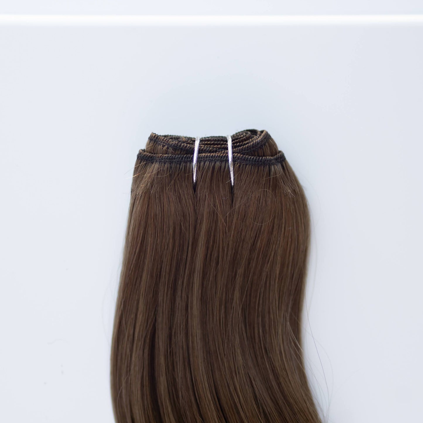 Machine-Tied Weft 24" 170g Pro Blend Hair Extensions - #4 Roasted Walnut (aka Chocolate Brown)