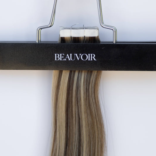 Tape-In 18" 50g Pro Blend Hair Extensions - #6/18 Sea Salt & Caramel (aka Highlight Hot Toffee Blonde)