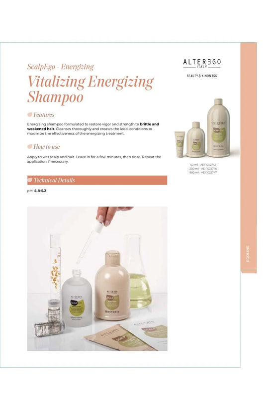 Alter Ego Italy ScalpEgo — Energizing Shampoo / 300 ML / 10.14 oz