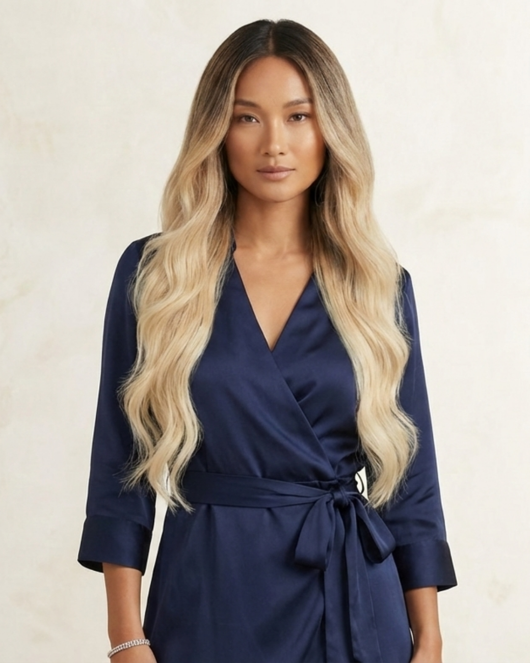 Genius (Micro) Weft 22" 88g Pro Blend Hair Extensions - #2/18 Café Noir Balayage (aka Balayage Dark Brown/Dirty Blonde)