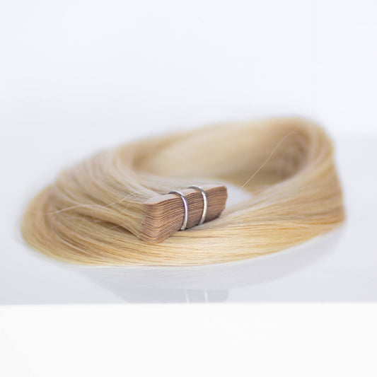 Tape-In 20" 50g Professional Hair Extensions - #80/18/46 Summer Blonde (aka Piano Key White Truffle)
