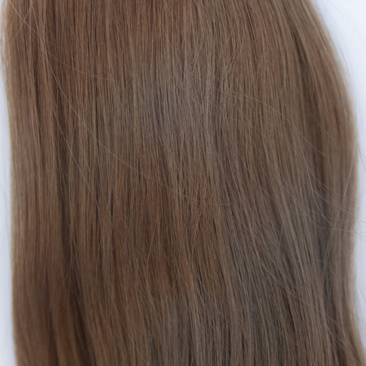 Tape-In 18" 50g Single Donor Virgin - #8 Whiskey Brown (aka Ash Brown)