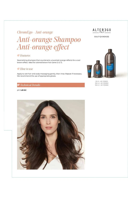 Alter Ego Italy ChromEgo — Anti-Orange Shampoo / 950 ML / 32.1 oz