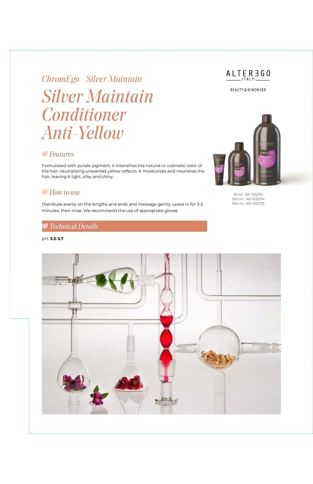 Alter Ego Italy ChromEgo — Silver Maintain Conditioner / 300 ML / 10.14 oz