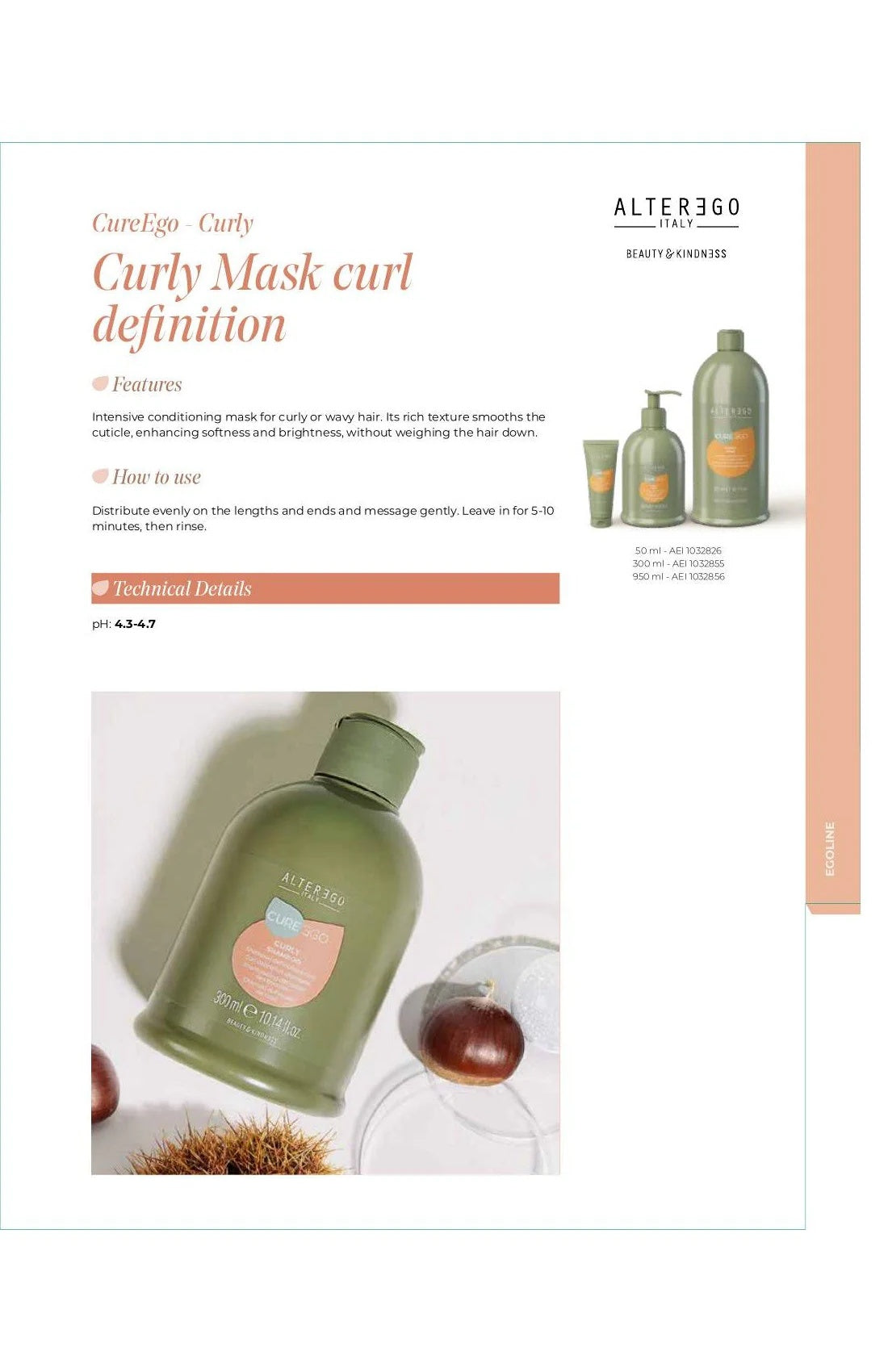 Alter Ego Italy CureEgo — Curly Mask / 950 ML / 32.1 oz