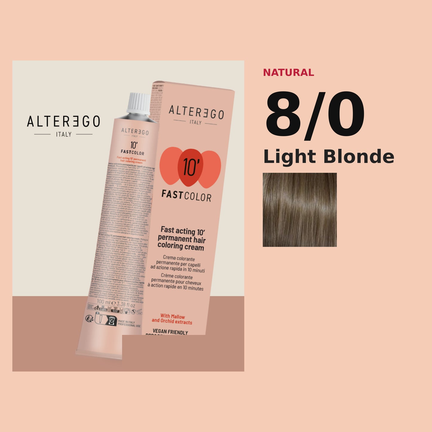 Alter Ego Italy FAST Color 10' 8/0 Light Blonde hair color