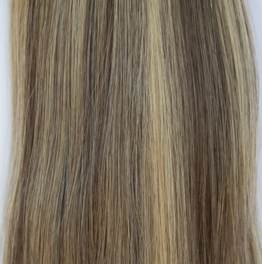 Butterfly Weft 24" 75g Pro Blend - #4/27 Chocolate Brulé (aka Chocolate Brown Highlight)
