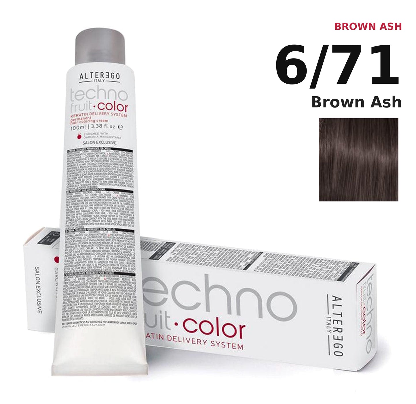 Alter Ego Italy Technofruit Color 6/71 Brown Ash hair color