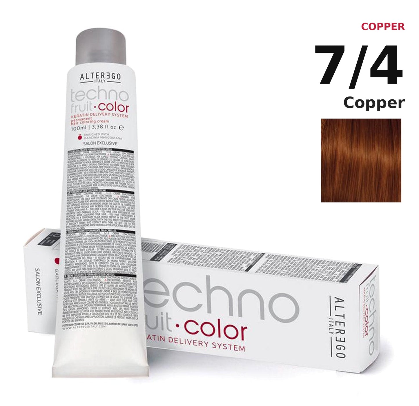 Alter Ego Italy Technofruit Color 7/4 Copper hair color