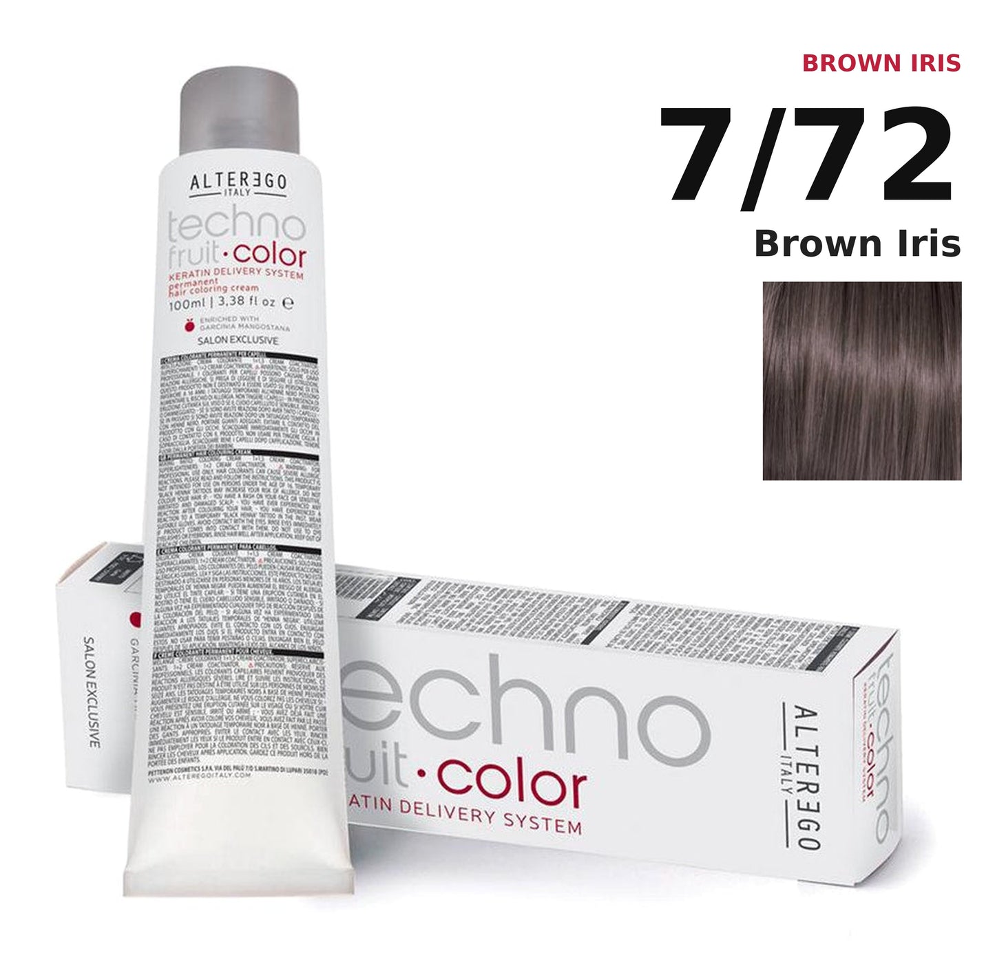Alter Ego Italy Technofruit Color 7/72 Brown Iris hair color
