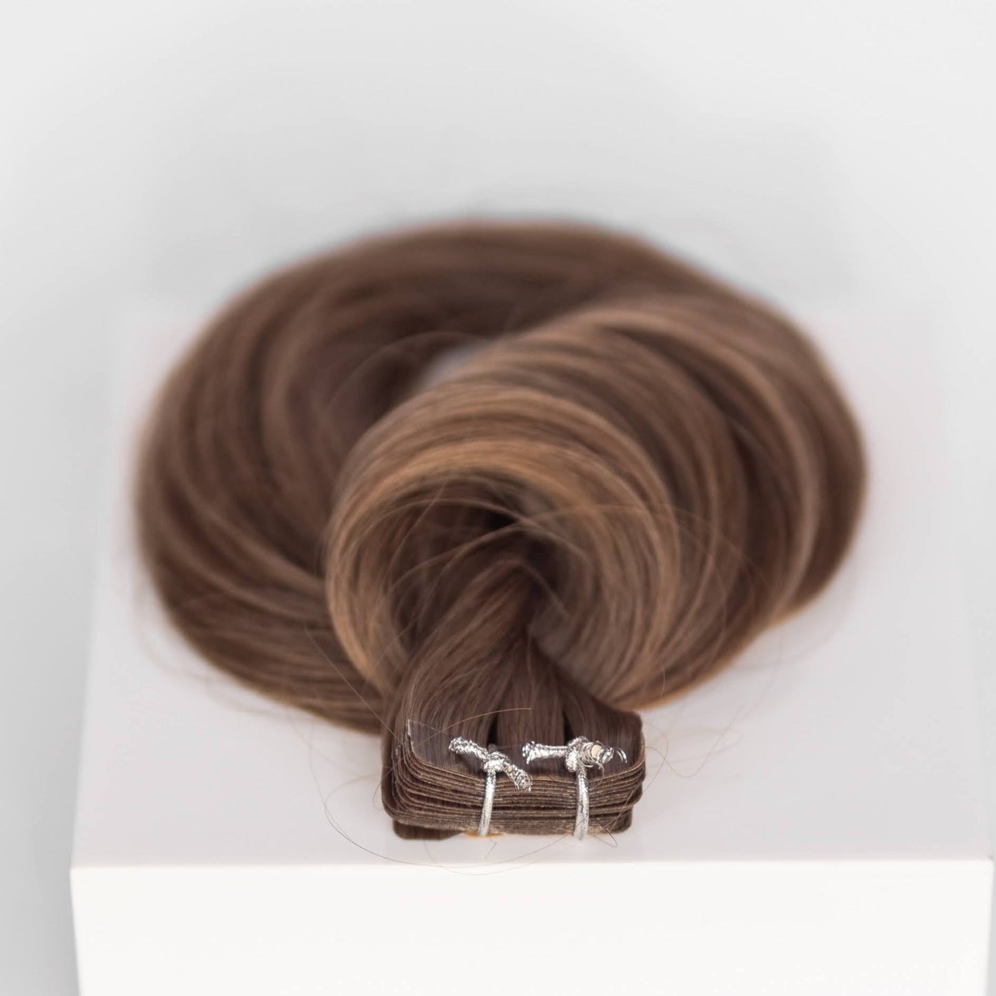 Tape-In 18" 50g Single Donor Virgin - #8 Whiskey Brown (aka Ash Brown)
