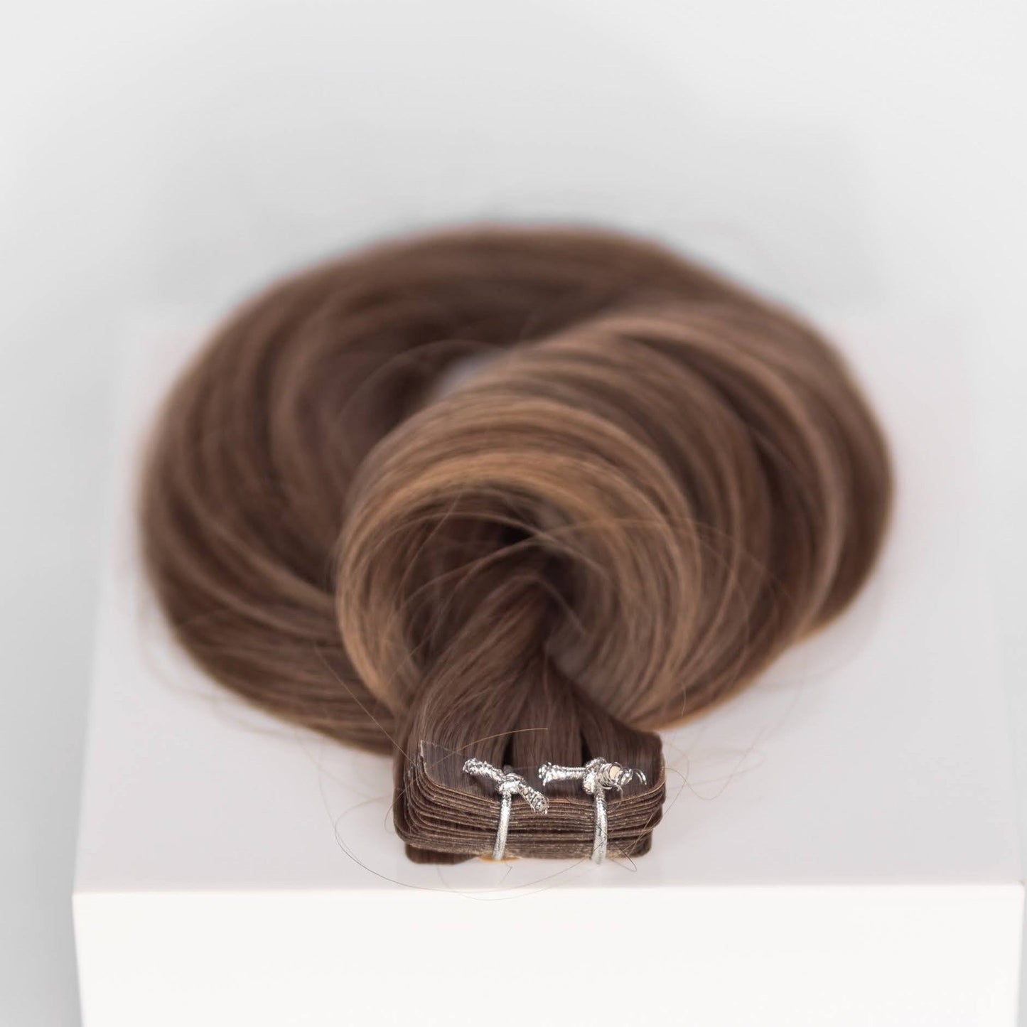 Tape-In 22" 50g Professional Hair Extensions - #8 Whiskey Brown (aka Ash Brown)