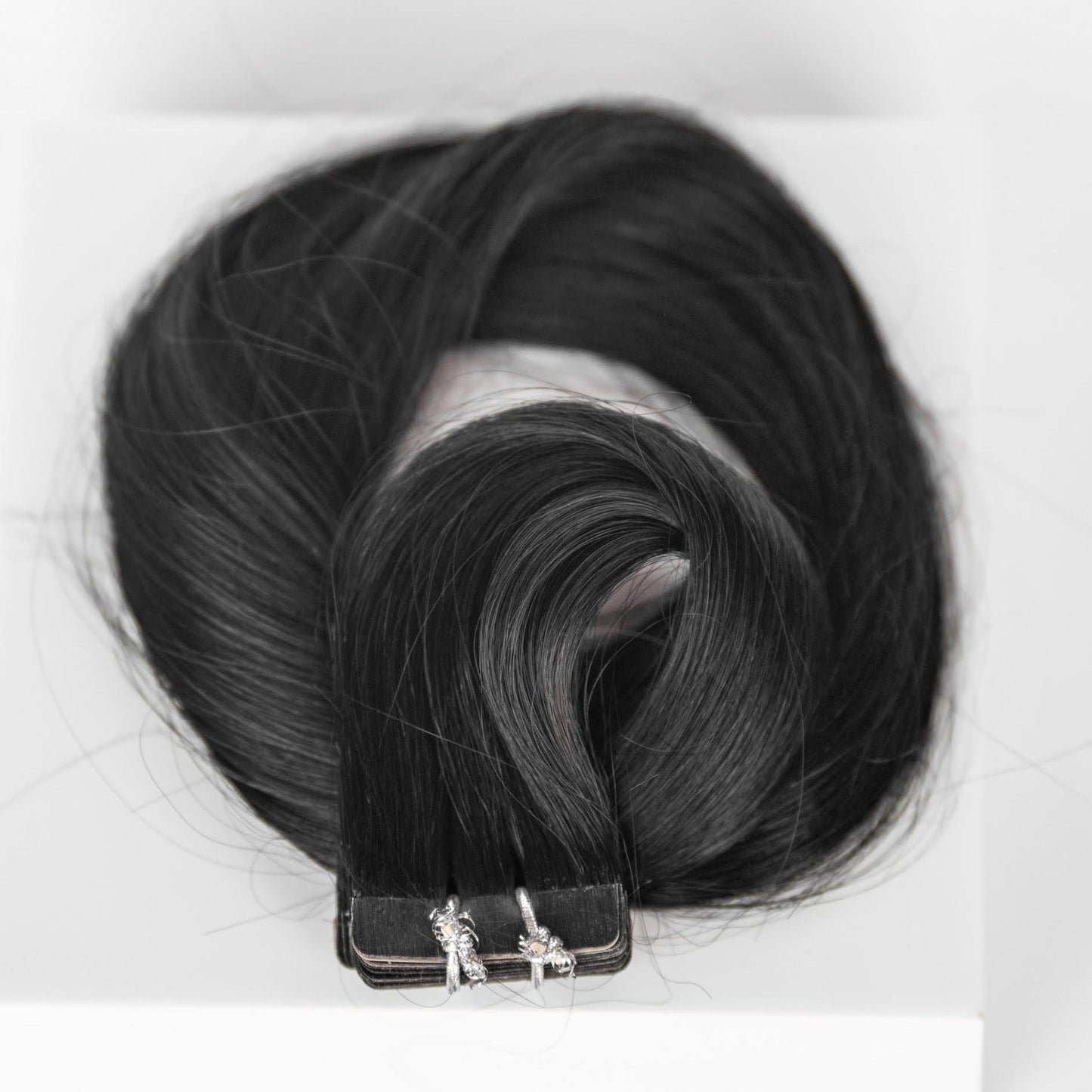 Tape-In 24" 55g Professional Hair Extensions - #1B Midnight (aka Off Black)