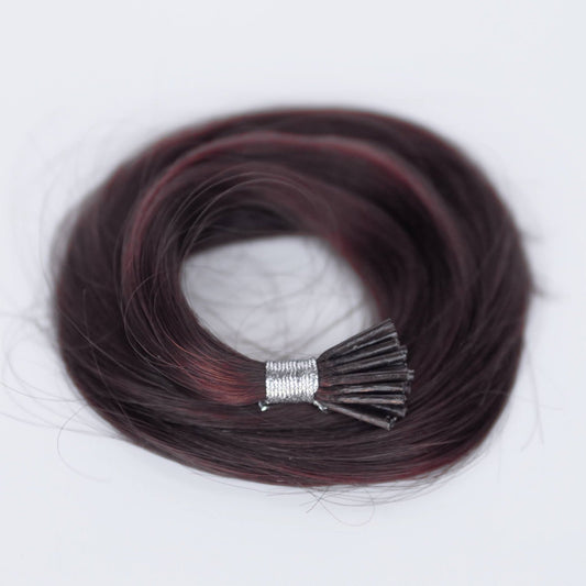 I-Tip 22" 25g Single Donor Virgin - #550 Rouge (aka Cinnamon Mocha)