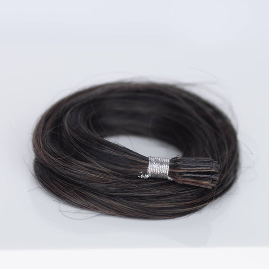 I-Tip 22" 25g Single Donor Virgin - #1b/2/6 Dark Chocolate Caramel (aka Piano Key Chocolate Drip)