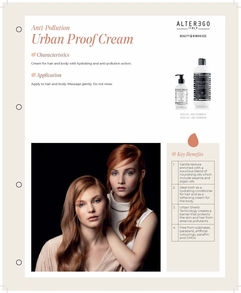 Alter Ego Italy Urban Proof — Urban Proof Cream / 250 ML / 8.45 oz
