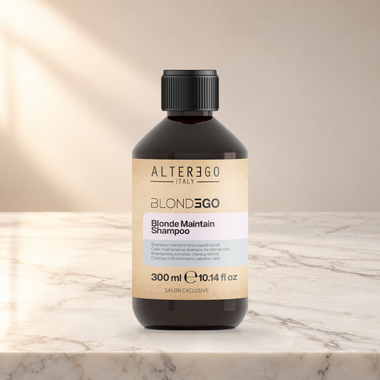 Alter Ego Italy BlondEgo — Blonde Maintain Shampoo - 300 ML / 10.14 oz — product photo on marble countertop