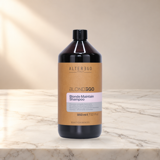 Alter Ego Italy BlondEgo — Blonde Maintain Shampoo - 950 ML / 32.12 oz — product photo on marble countertop