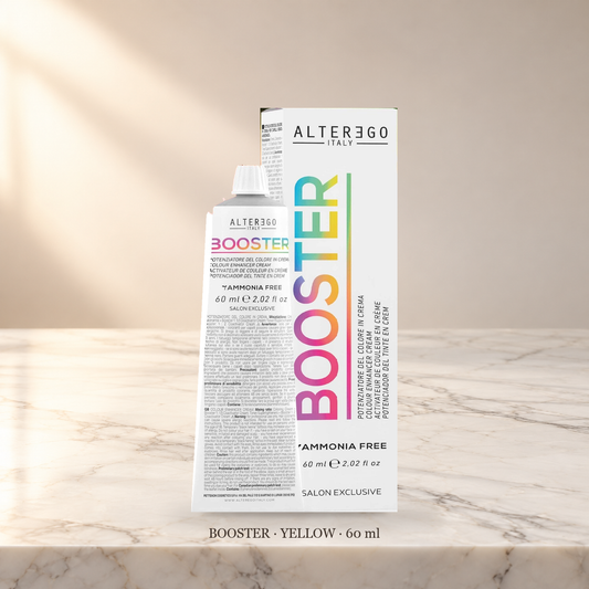 BOOSTER Ammonia Free: Yellow — product photo on marble countertop