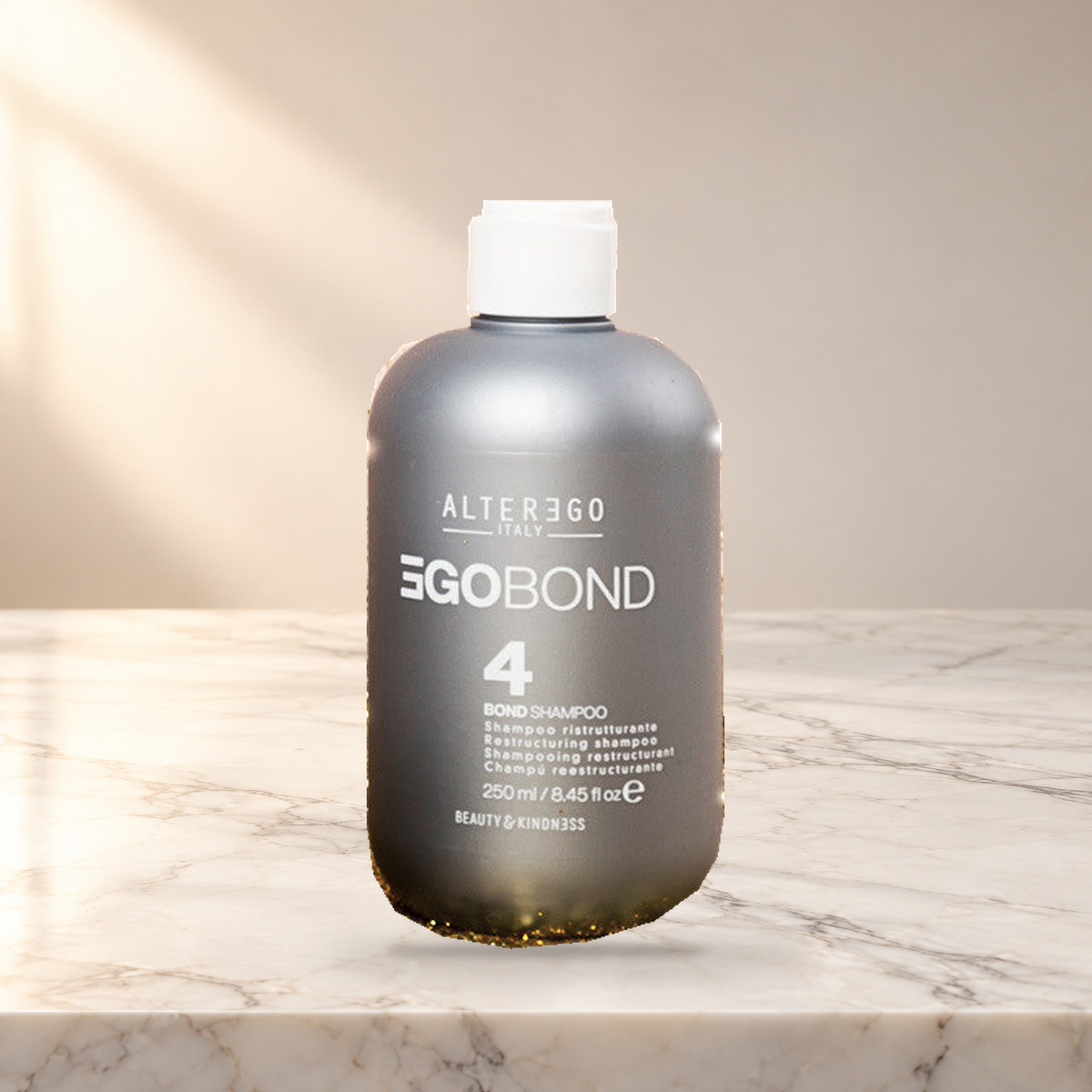Alter Ego Italy EgoBond — Restructuring Shampoo (Step 4) - 250 ML / 8.45 oz — product photo on marble countertop
