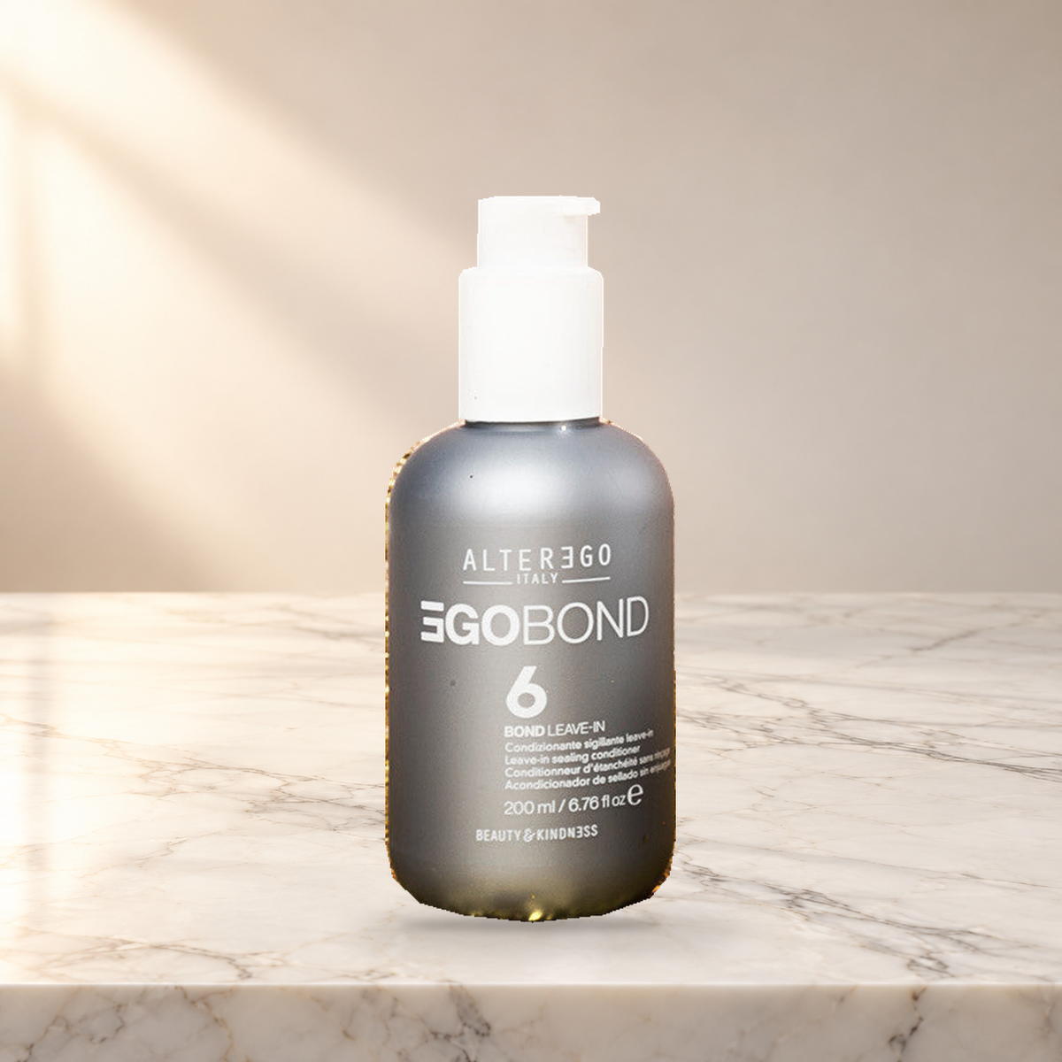 Alter Ego Italy EgoBond — Leave-In Sealing Conditioner (Step 6) - 200 ML / 6.76 oz — product photo on marble countertop