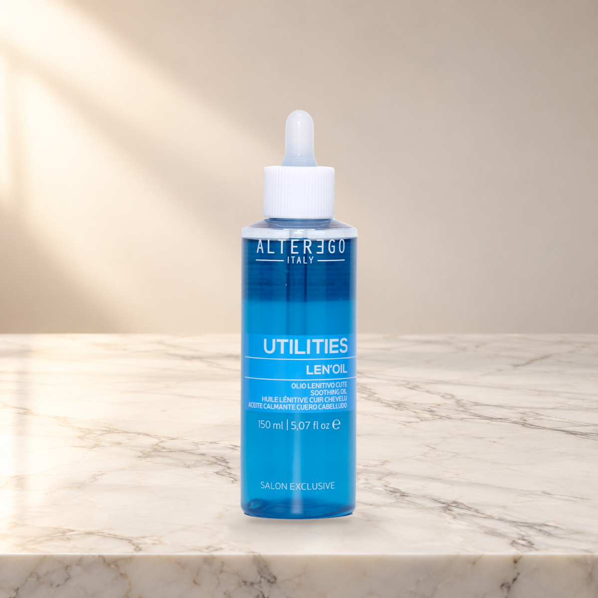 Alter Ego Italy — UTILITIES SERIES - Len'Oil (150 ml) — product photo on marble countertop