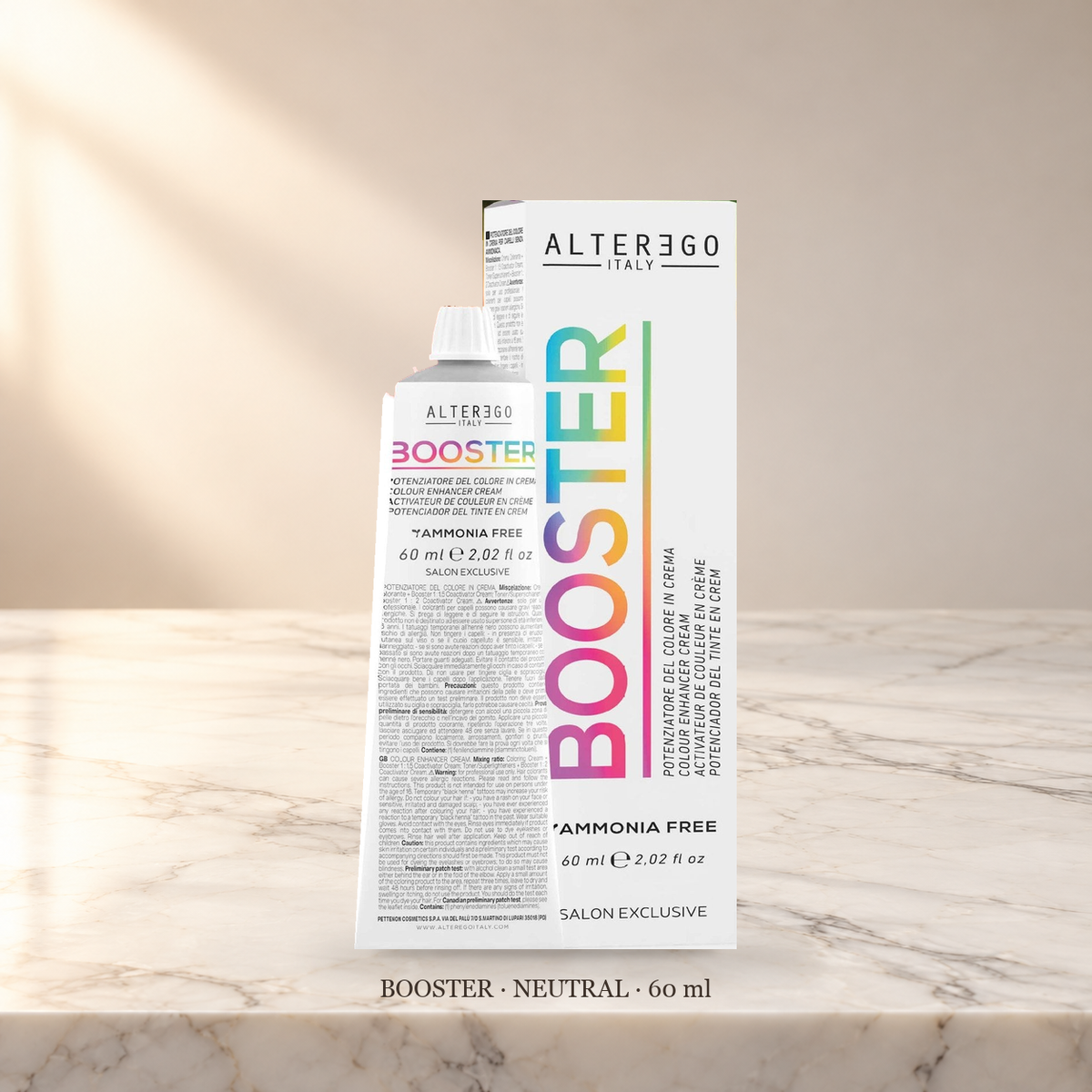 BOOSTER Ammonia Free: Neutral — product photo on marble countertop