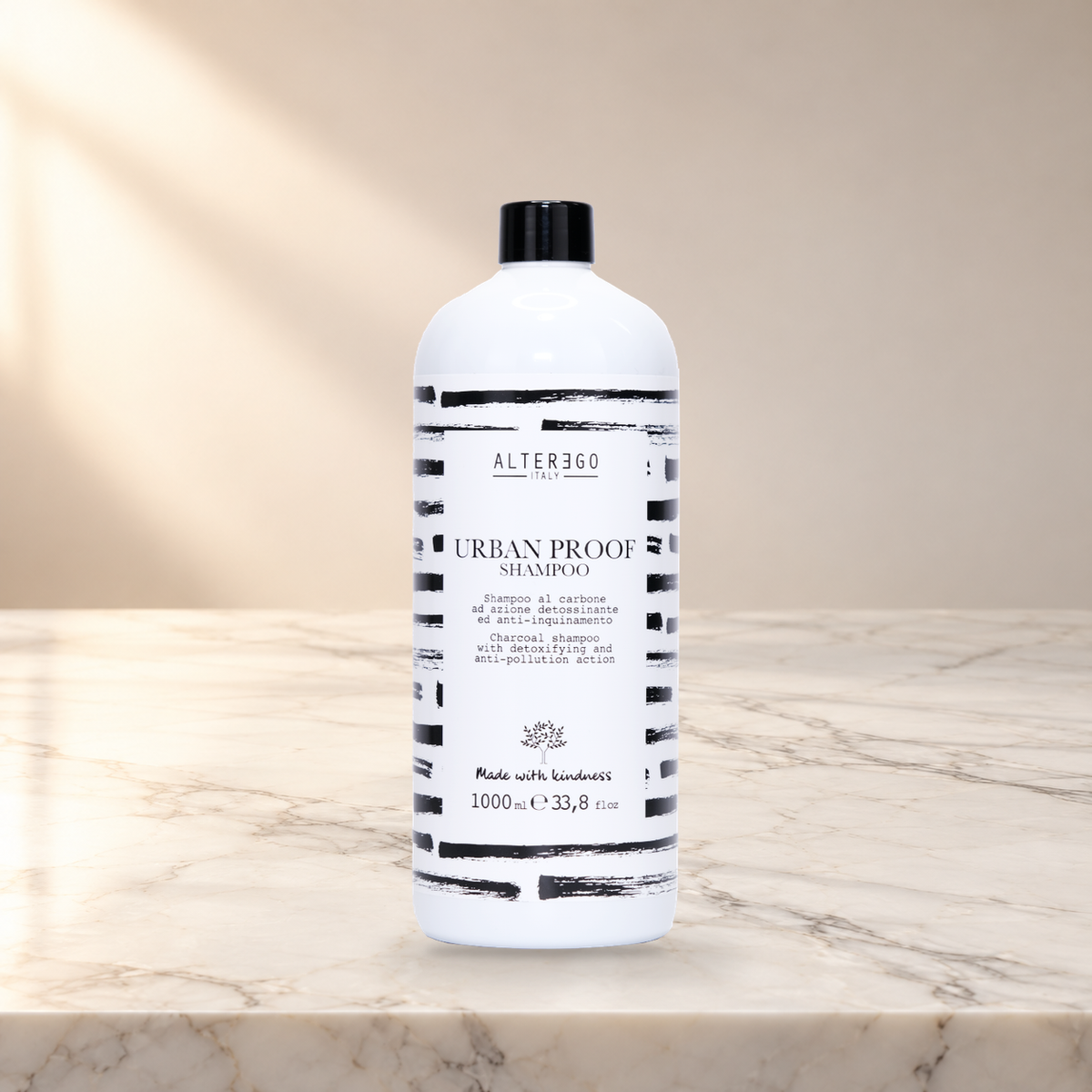 ALTER EGO ITALY  - Urban Proof Collection - Urban Proof Shampoo — 1000ml — product photo on marble countertop