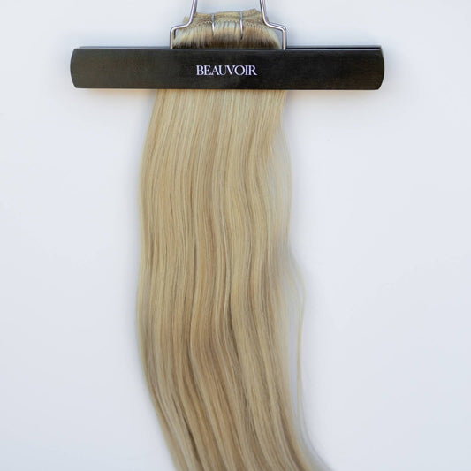 Machine-Tied Weft 20" 145g Pro Blend Hair Extensions - #80/18/46 Summer Blonde (aka Piano Key White Truffle)