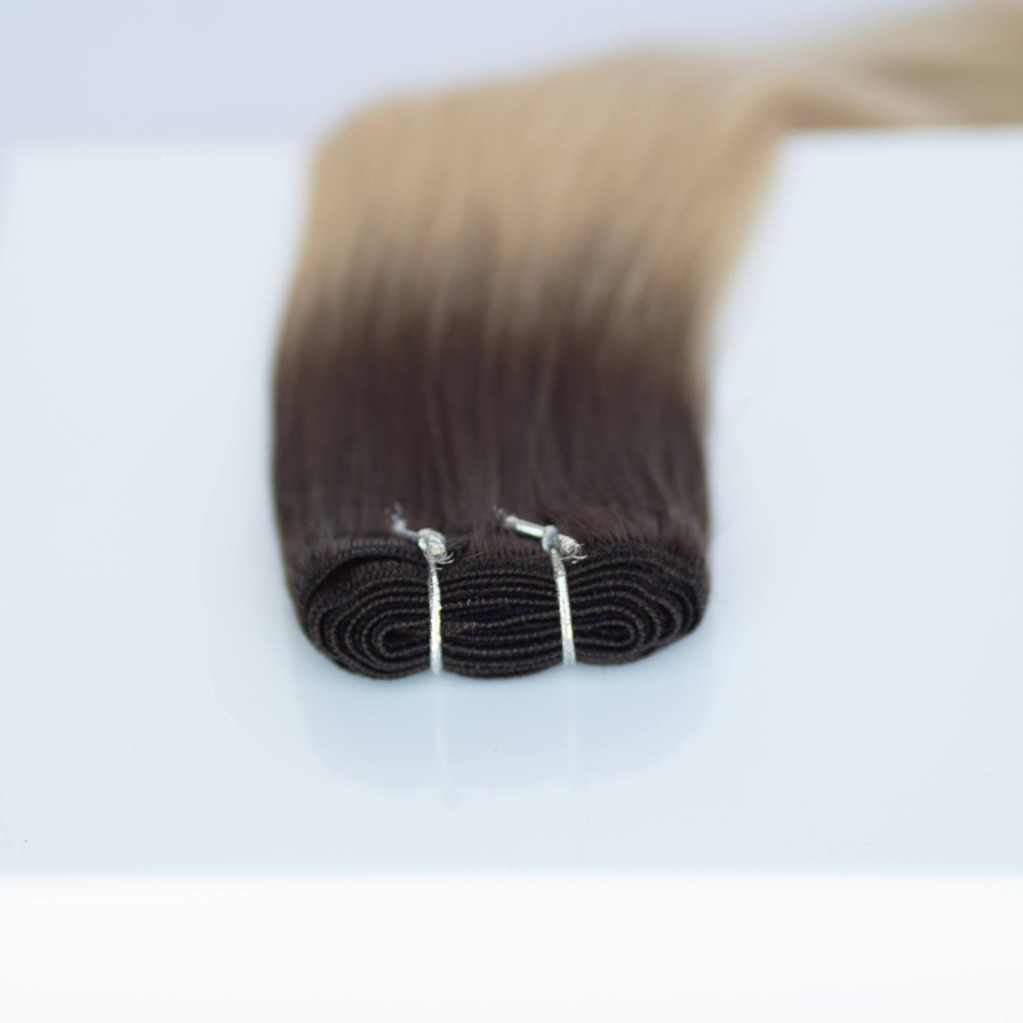 Machine-Tied Weft 22" 160g Pro Blend Hair Extensions - #2/18 Café Noir Balayage (aka Balayage Dark Brown/Dirty Blonde)