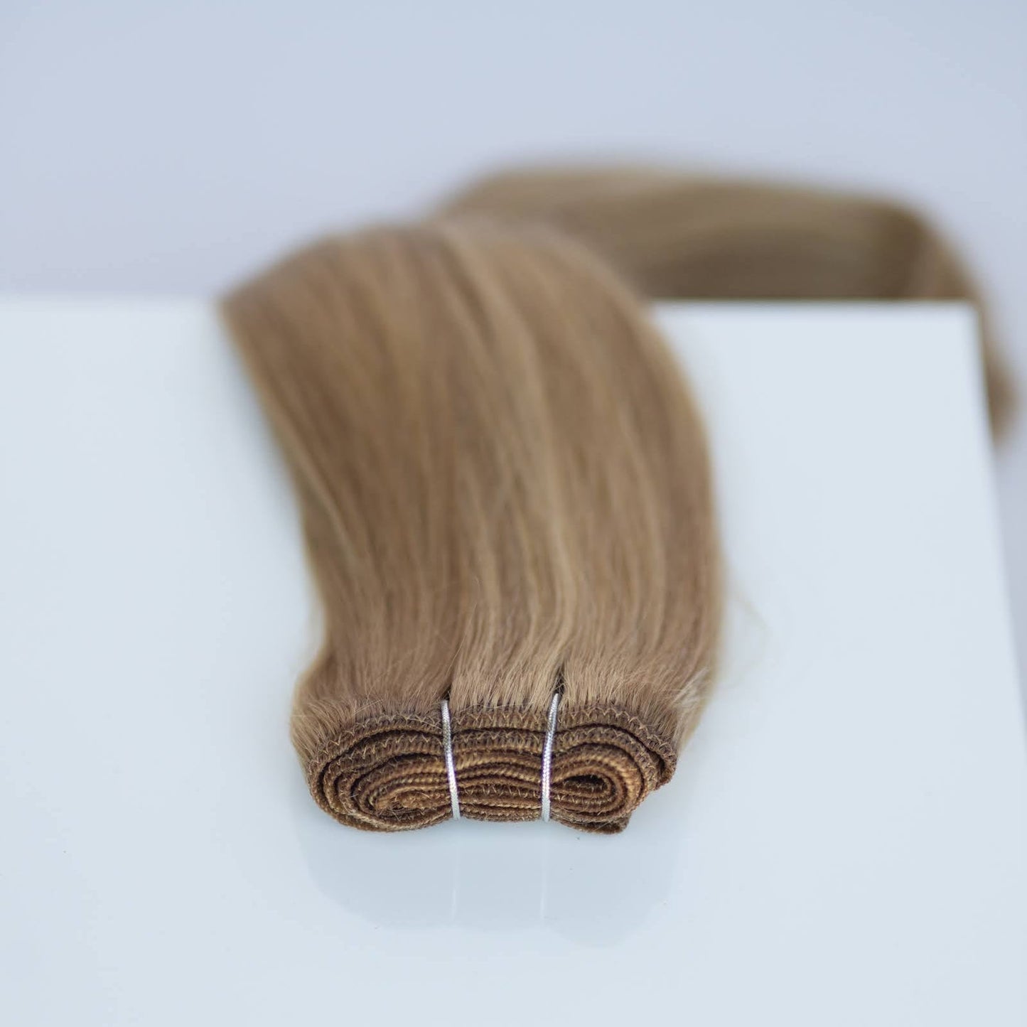 Machine-Tied Weft 20" 145g Pro Blend Hair Extensions - #6/18 Sea Salt & Caramel (aka Highlight Hot Toffee Blonde)
