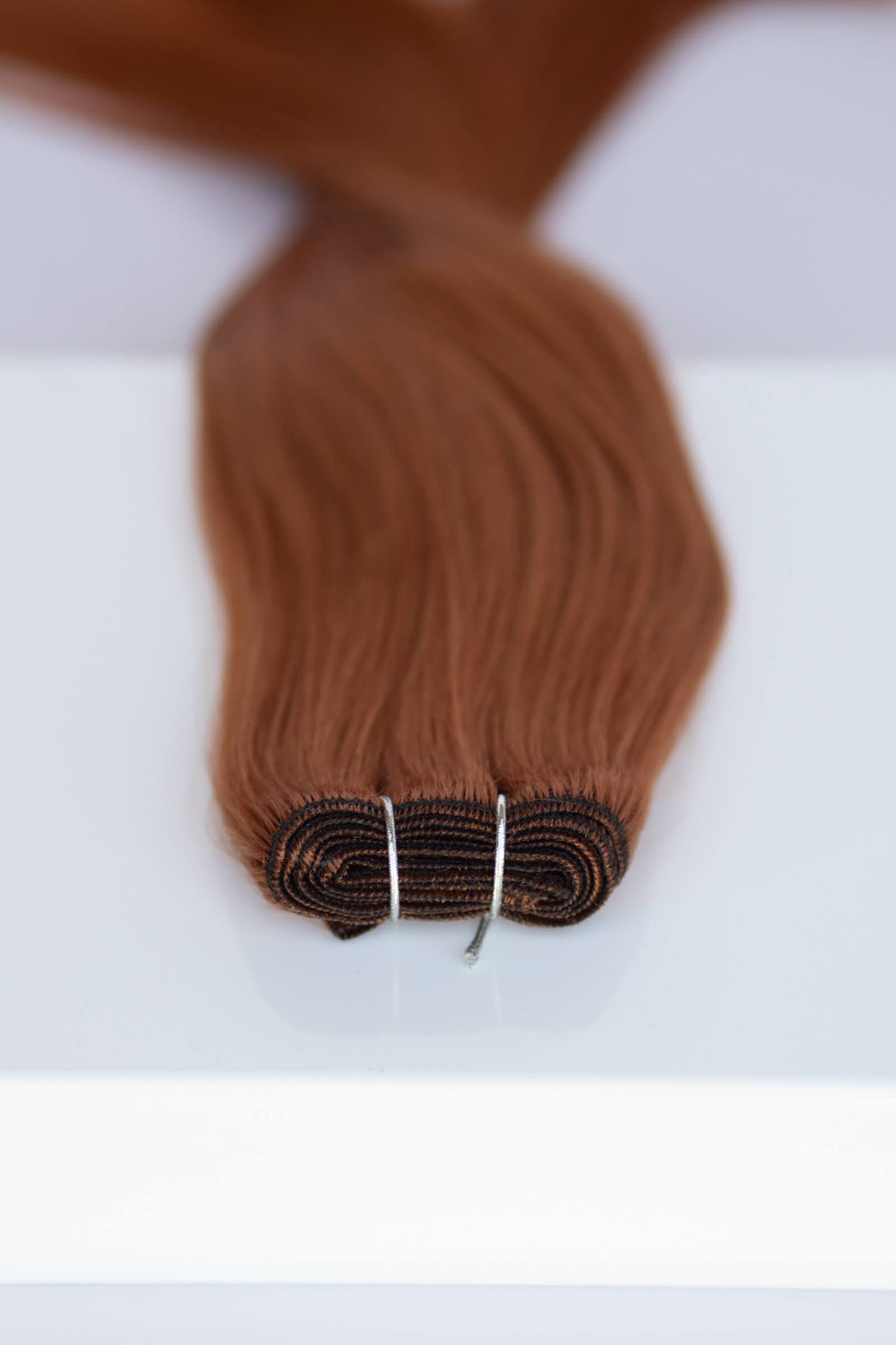 Machine-Tied Weft 16" 120g Pro Blend Hair Extensions - #570 Sunset (aka Pumpkin Spice)