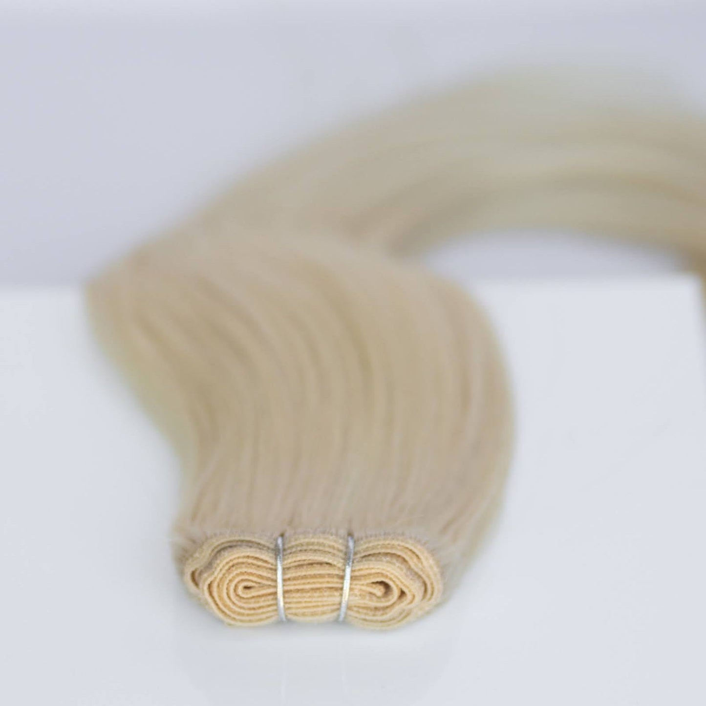 Machine-Tied Weft 22" 160g Pro Blend Hair Extensions - #60 Classic Blonde (aka Ash Blonde)