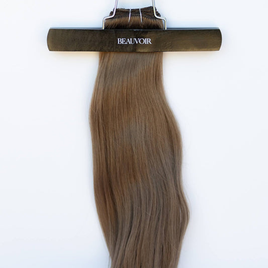 Machine-Tied Weft 18" 130g Pro Blend - #8 Whisky Brown (aka Ash Brown)