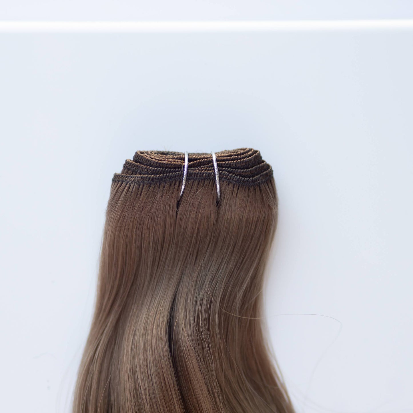 Machine-Tied Weft 24" 170g Pro Blend Hair Extensions - #8 Whiskey Brown (aka Ash Brown)