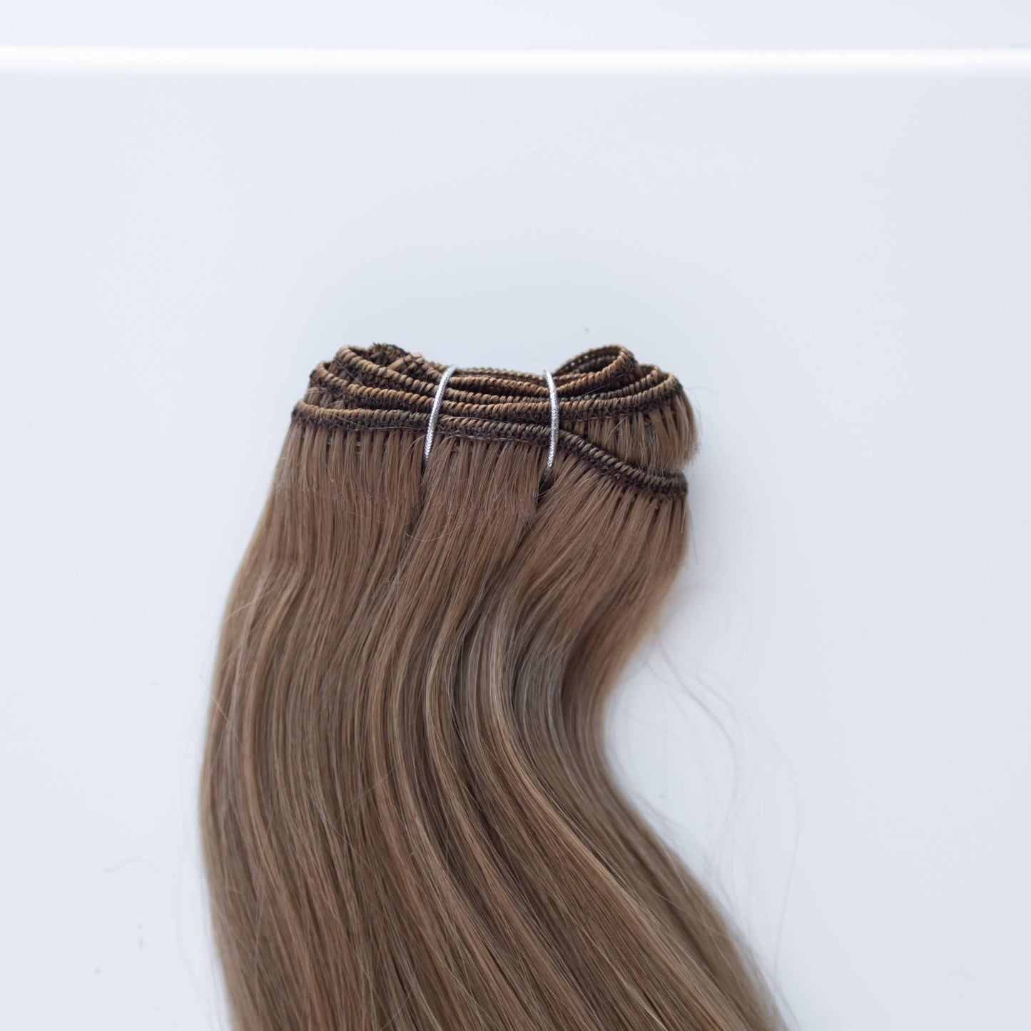Machine-Tied Weft 16" 120g Pro Blend Hair Extensions - #6 Cinnamon Brown (aka Chestnut Brown)