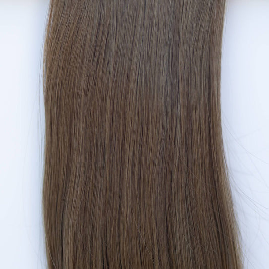 Machine-Tied Weft 20" 145g Pro Blend Hair Extensions -  #4 Roasted Walnut (aka Chocolate Brown)