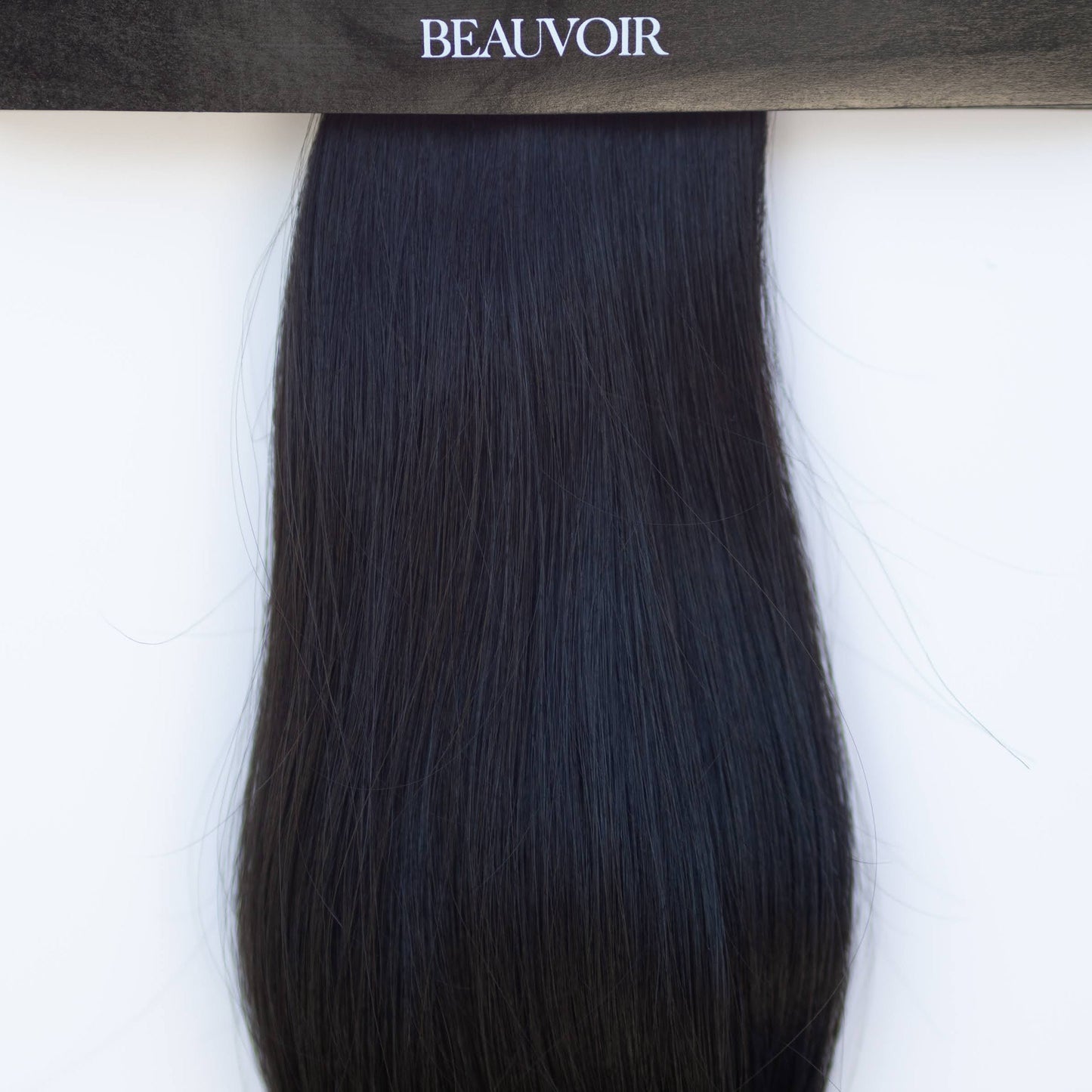Machine-Tied Weft 20" 145g Pro Blend Hair Extensions - #1B Midnight (aka Off Black)