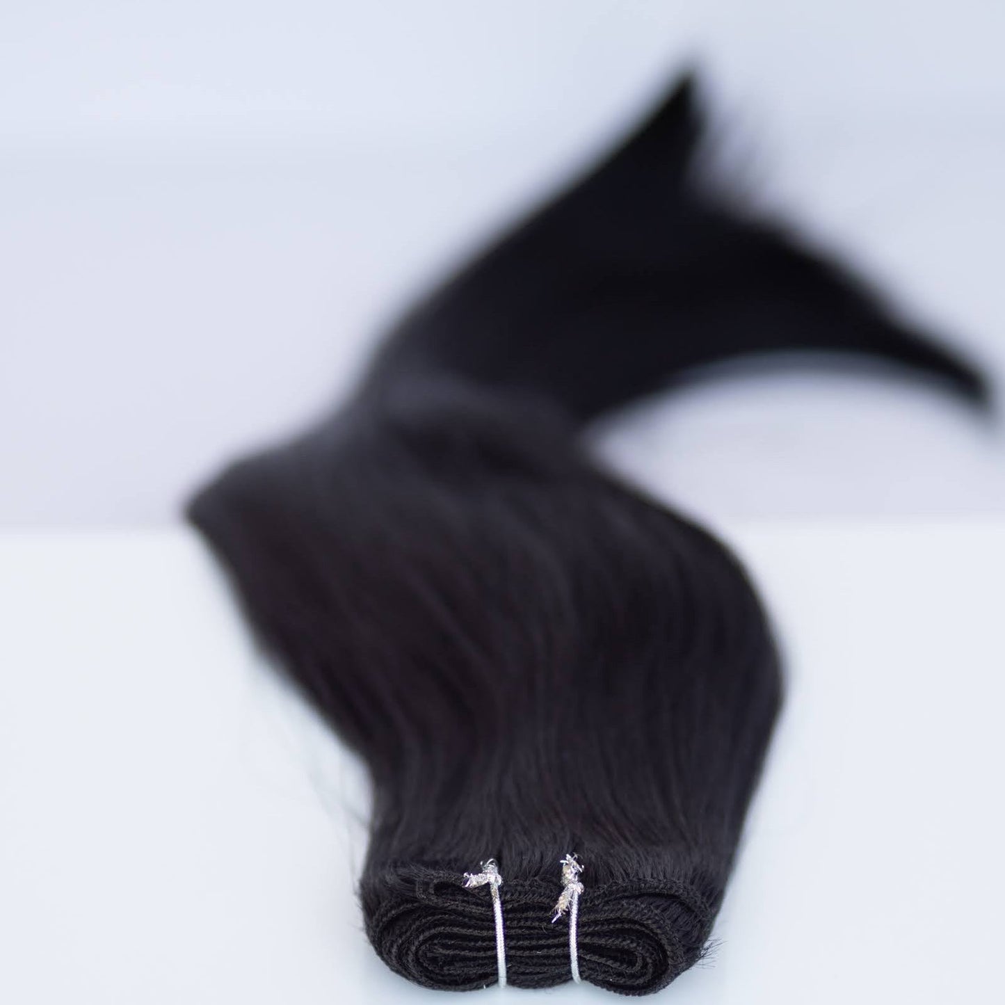 Machine-Tied Weft 22" 160g Pro Blend Hair Extensions - #1 Noir (aka Jet Black)
