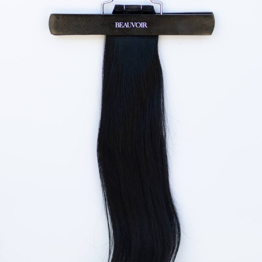 Genius (Micro) Weft 22" 88g Pro Blend Hair Extensions - #1 Noir (aka Jet Black)