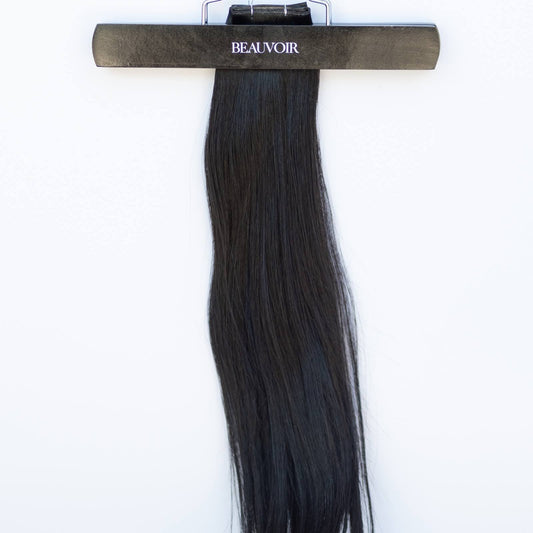 Genius (Micro) Weft 22" 88g Pro Blend Hair Extensions - #1B Midnight (aka Off Black)