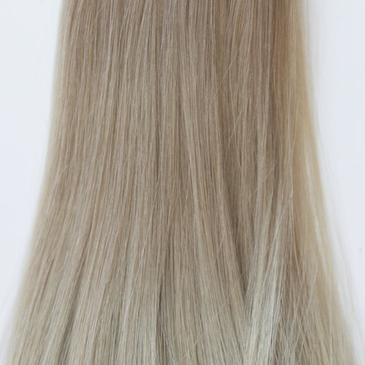 Genius (Micro) Weft 16" 60g Pro Blend Hair Extensions - #66 Pinot Grigio (aka Icy Silver)