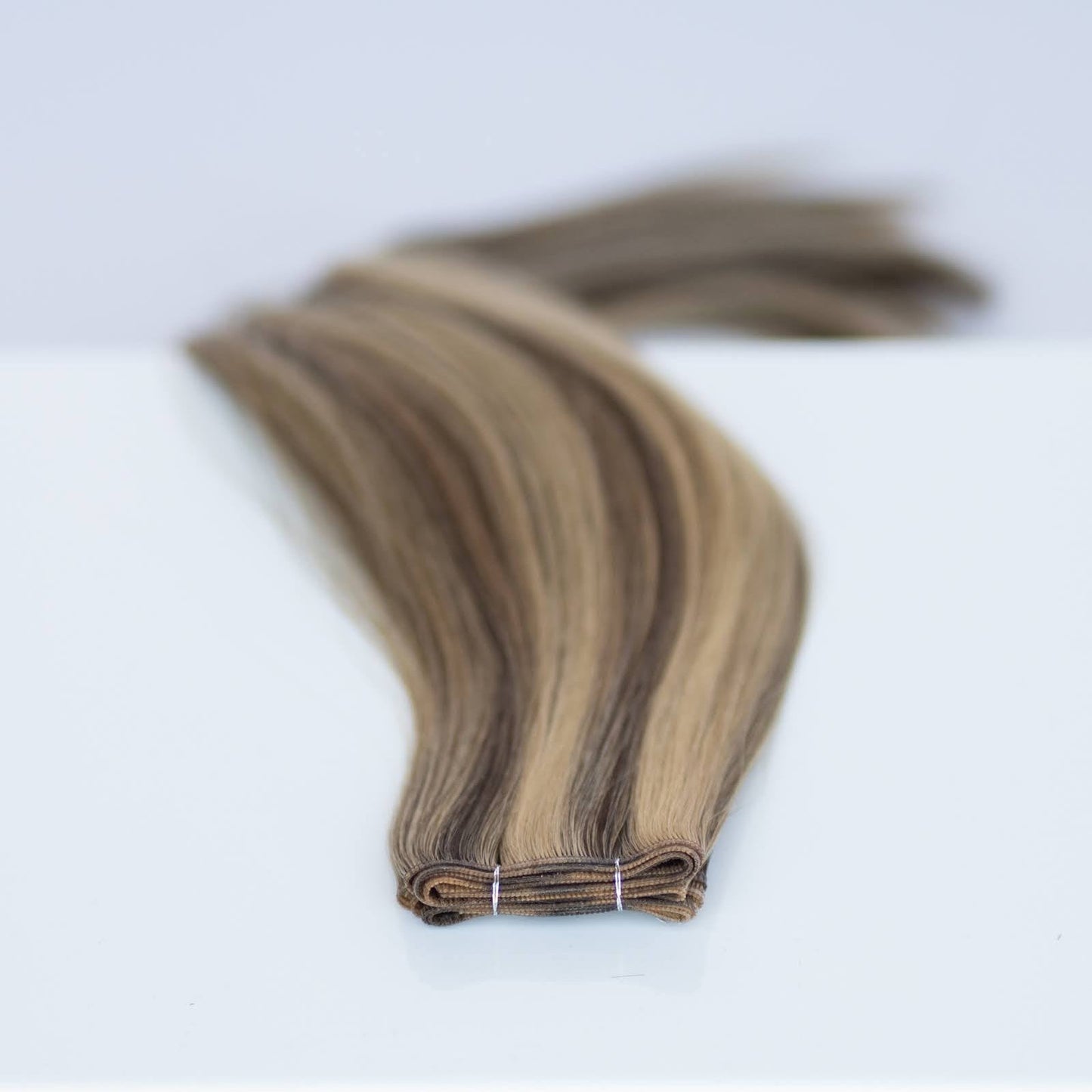 Genius (Micro) Weft 24" 94g Pro Blend Hair Extensions - #4/27 Chocolate Brulé (aka Highlight Chocolate Brown)